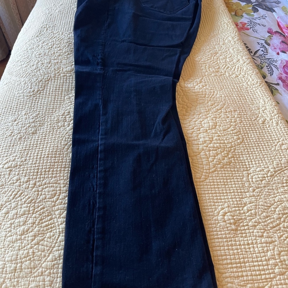 NYDJ Marilyn 16w blue straight jeans with flex technology .